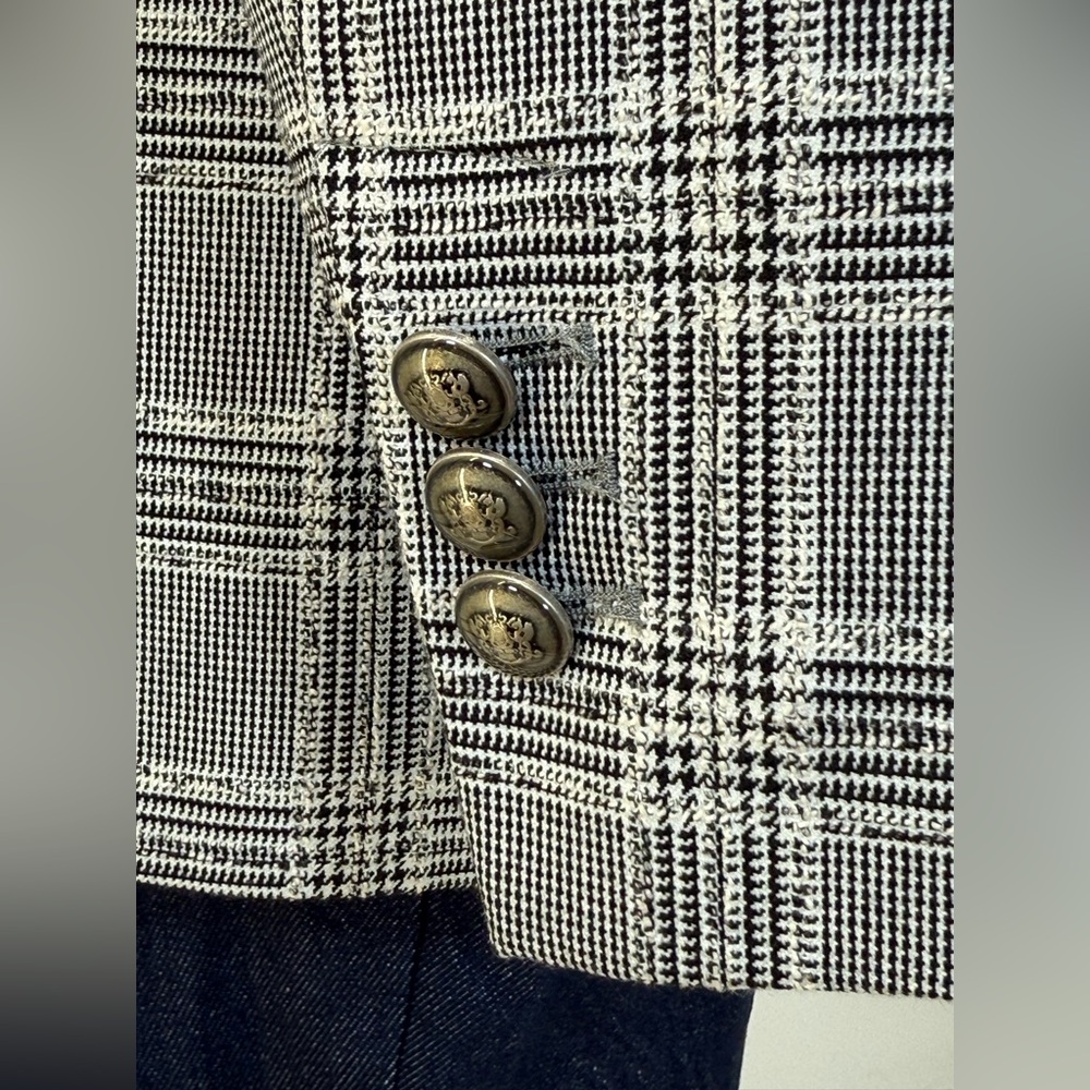 Zara Basic Collection Gray Checkered Micro Plaid … - image 7